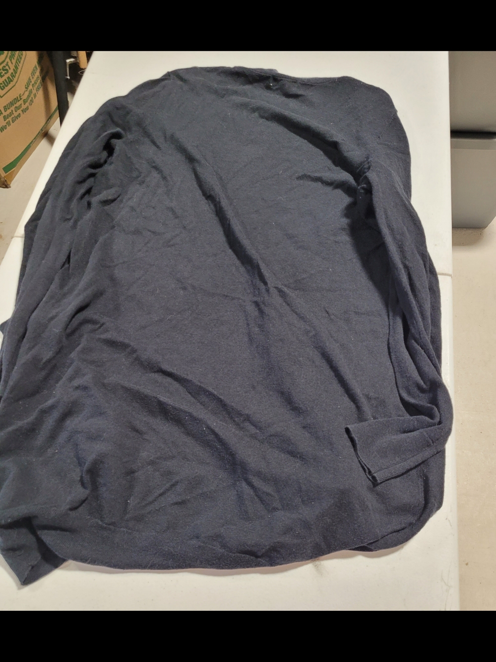 14th & Union Long Open-Front Cardigan - Charcoal Gray - Picture 3 of 4